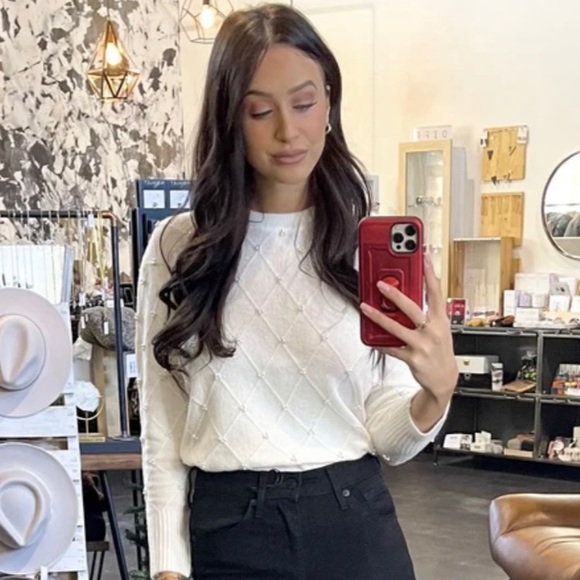 NWOT! - Black Tape | Chantilly Pearl Sweater - Picture 3 of 14